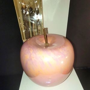 MEDIUM SIZED HANDMADE PORCELAIN "PINK" APPLE DECOR